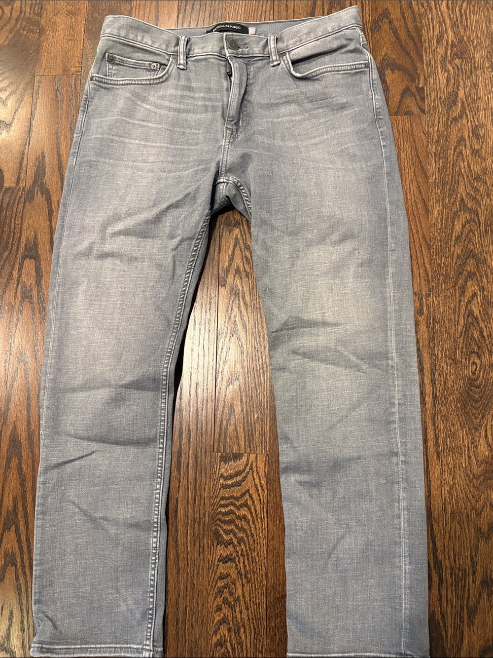 Banana Republic Men’s Light Gray Slim Straight Stretch Jeans Size 34/30